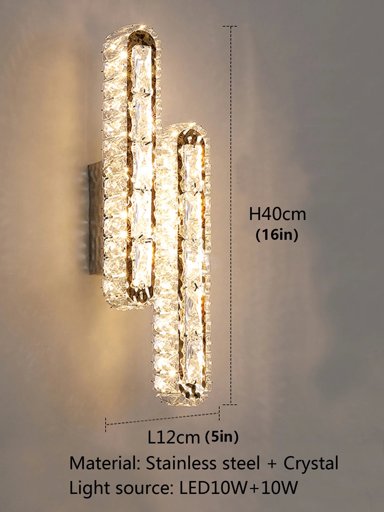 Goud/Zilver Wandlamp kristallen strip 110-240 v glans interieur wandlamp voor woonkamer achtergrond nachtkastje gang decoratie