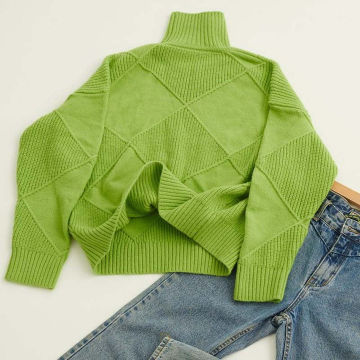Averly | Pull Texturé à Col Roulé