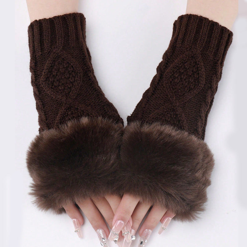 Gants Chauds De Couleur Unie