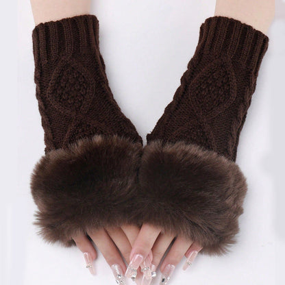 Gants Chauds De Couleur Unie