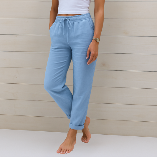 Vivianne – Pantalon en lin extensible et respirant de qualité supérieure
