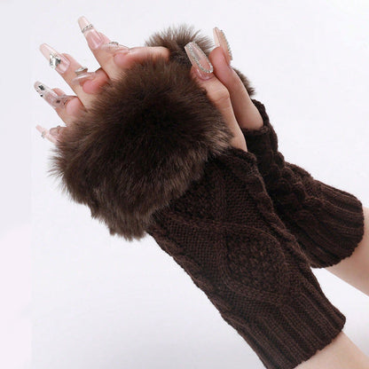 Gants Chauds De Couleur Unie