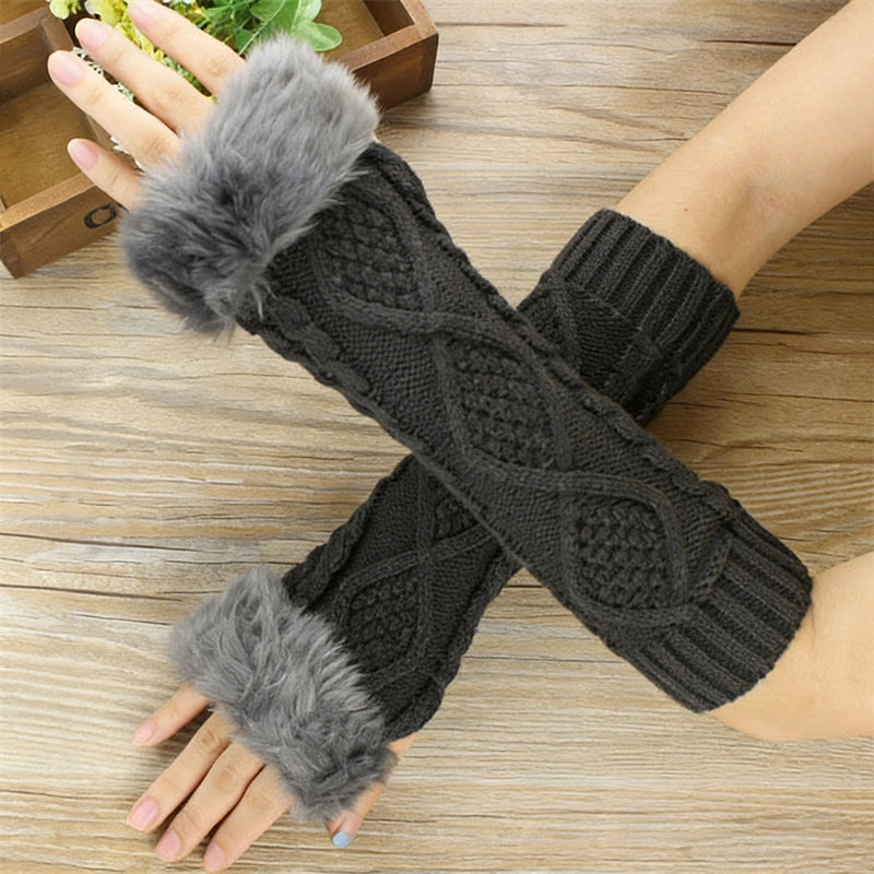 Gants Chauds De Couleur Unie