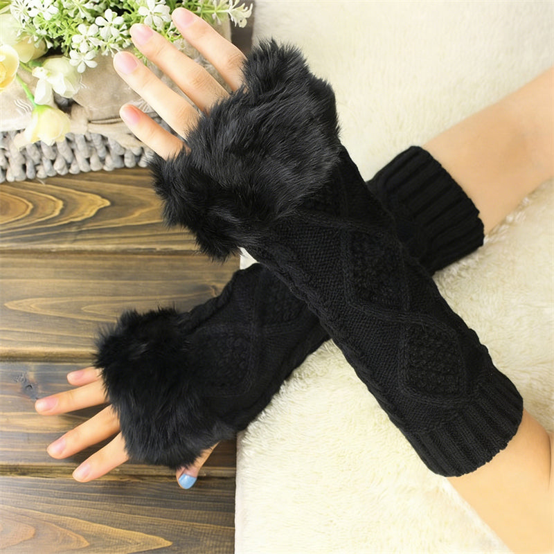 Gants Chauds De Couleur Unie