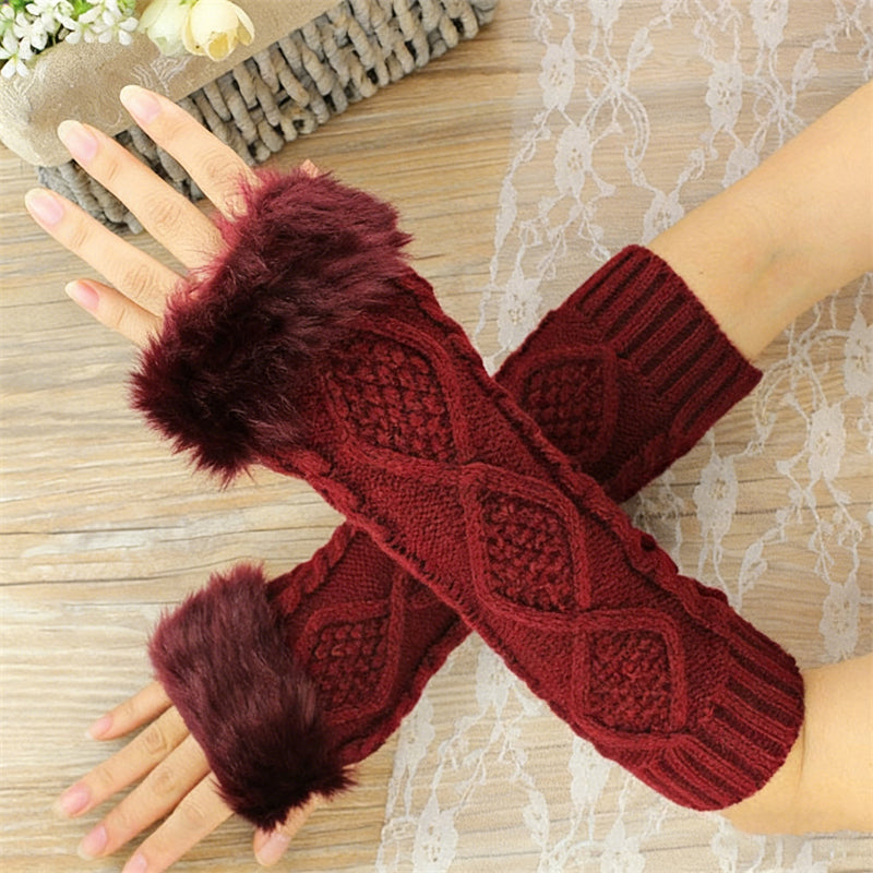 Gants Chauds De Couleur Unie