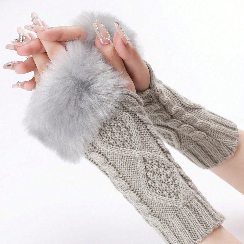 Gants Chauds De Couleur Unie