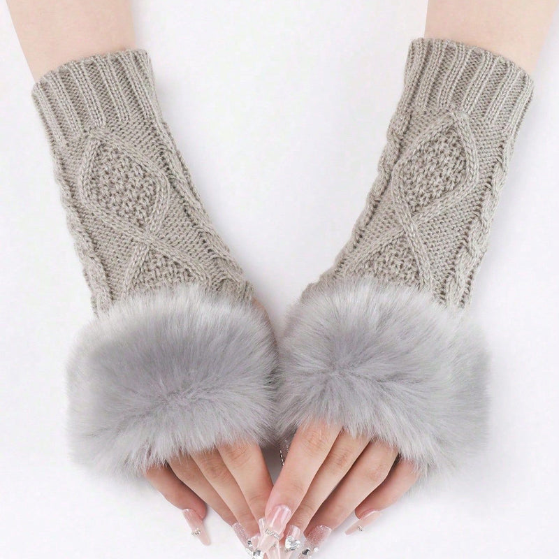 Gants Chauds De Couleur Unie