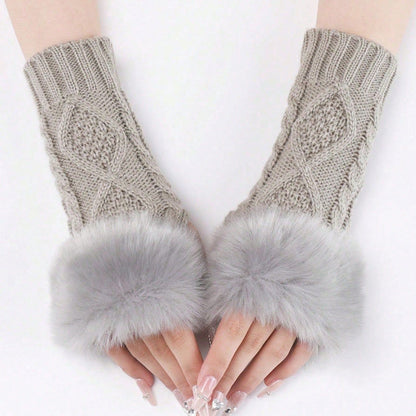 Gants Chauds De Couleur Unie