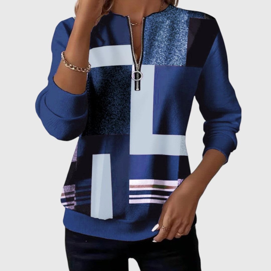 Laila - Sweat à demi-zip décontracté