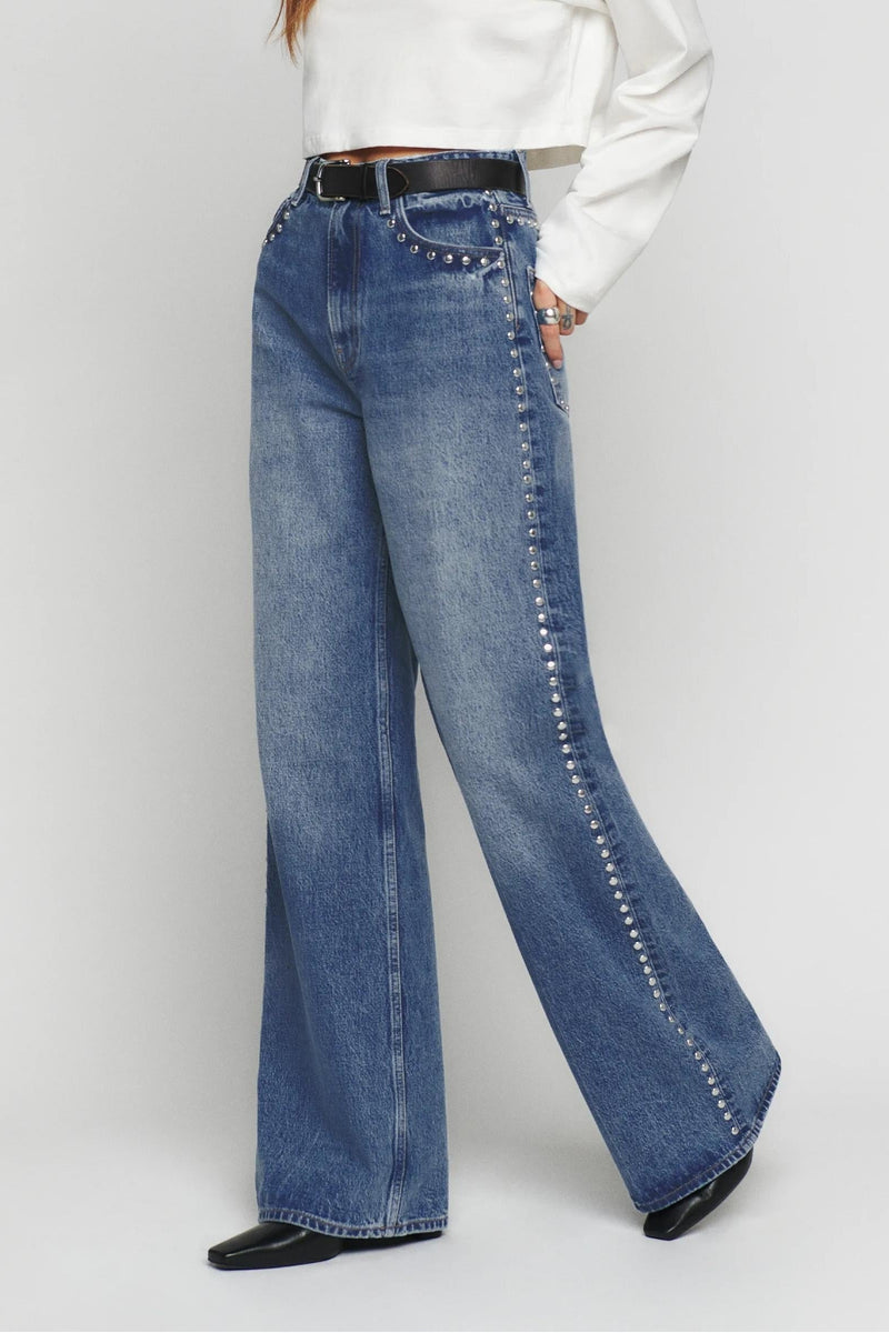 Cary - Jean taille haute ample à jambe large