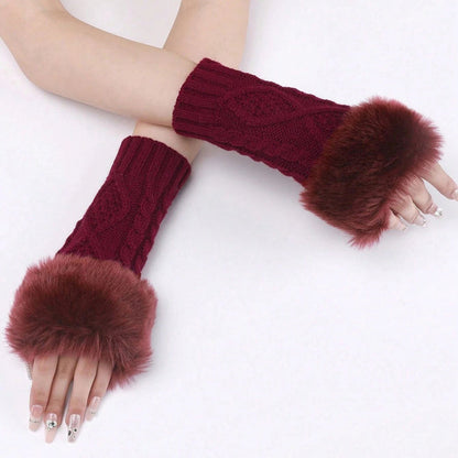 Gants Chauds De Couleur Unie