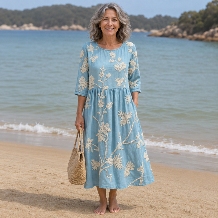 ALGHERO – Robe pour femme avec broderie florale