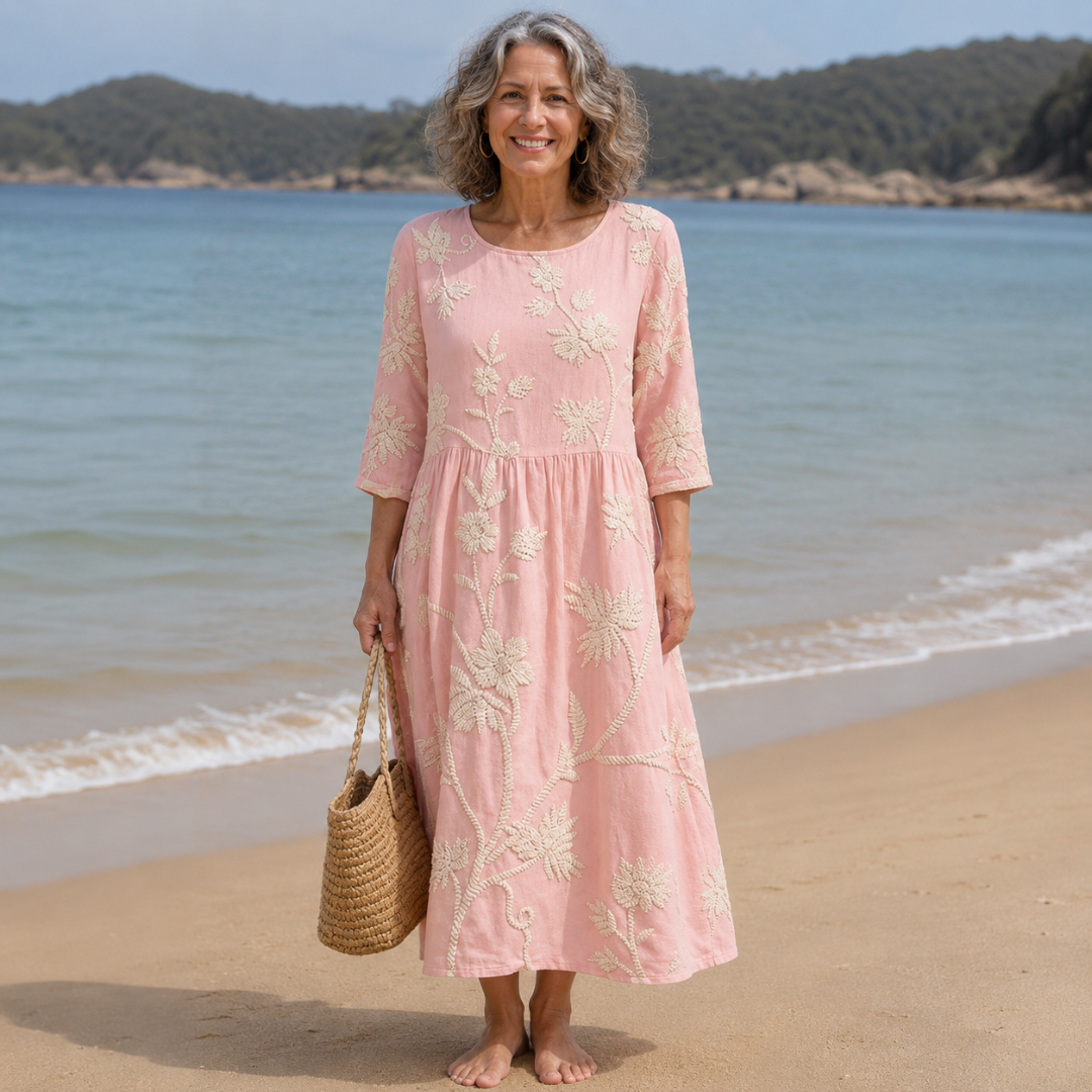 ALGHERO – Robe pour femme avec broderie florale