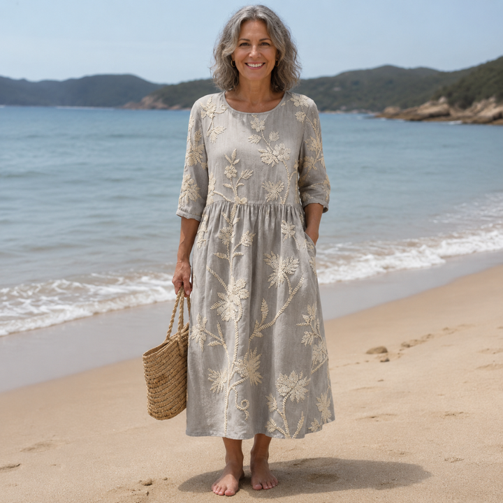 ALGHERO – Robe pour femme avec broderie florale