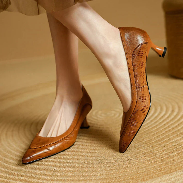 Escarpins en cuir véritable Fiona - Élégance intemporelle
