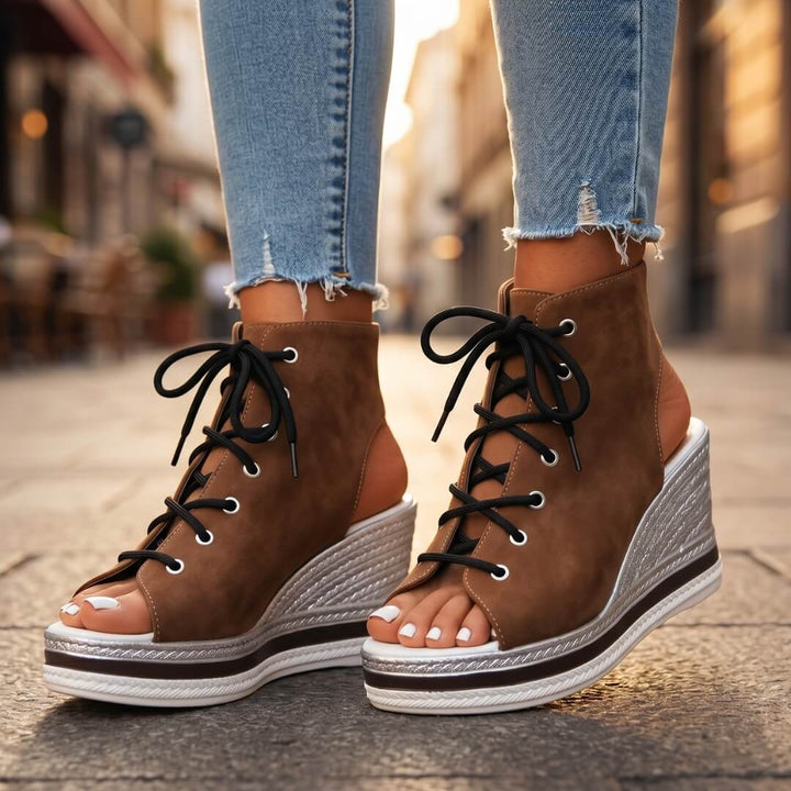 Camélia™ | Sandales compensées ouvertes