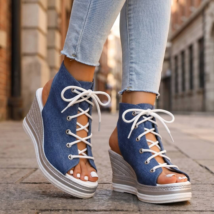 Camélia™ | Sandales compensées ouvertes