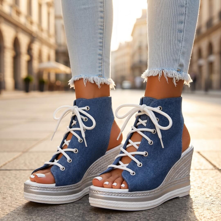Camélia™ | Sandales compensées ouvertes