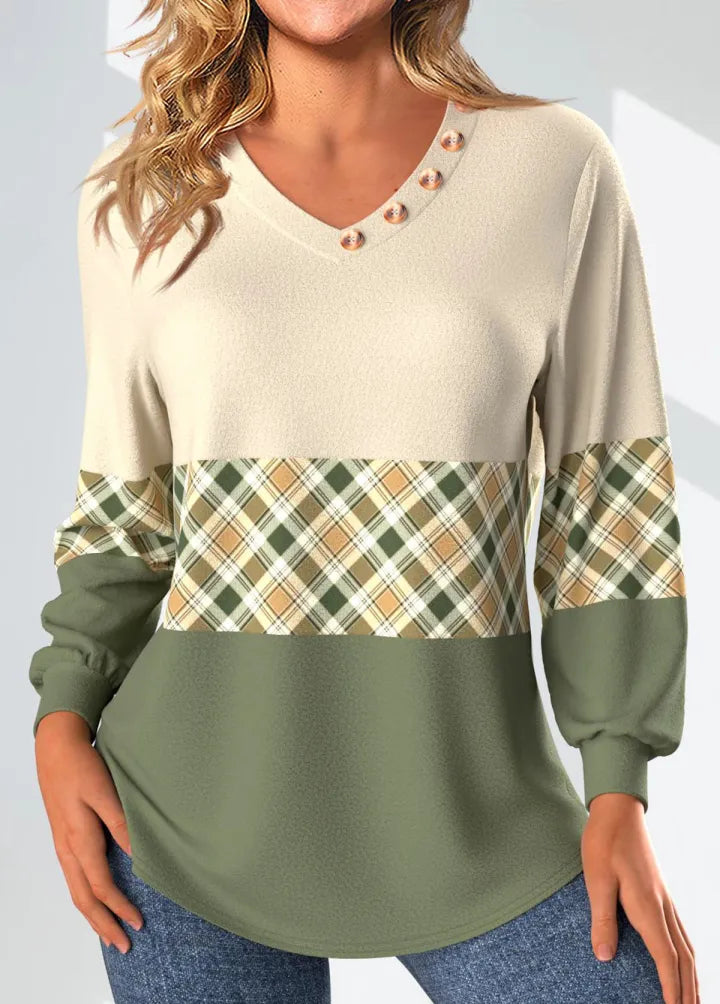 Annelie | Sweater avec Motif à Carreaux