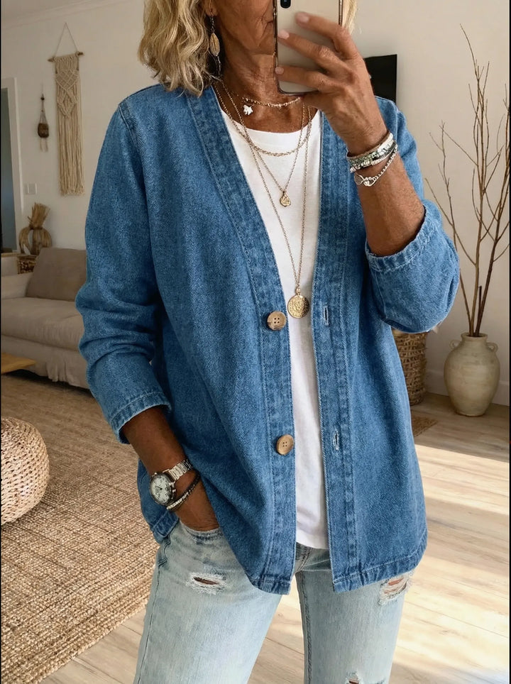 Daria - Manteau en denim boutonné
