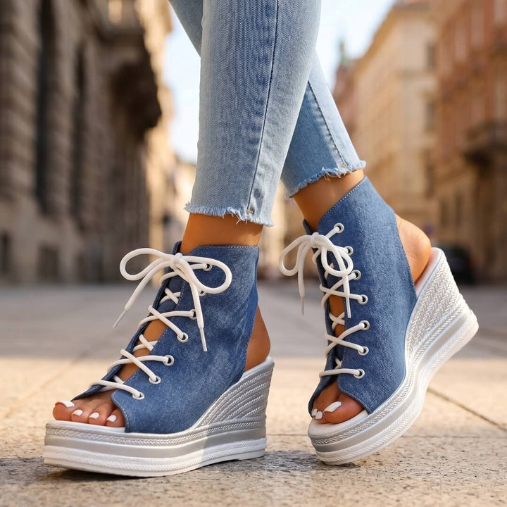 Camélia™ | Sandales compensées ouvertes