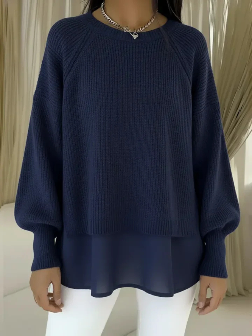 Denise™ | Tricoté à Couches Pull