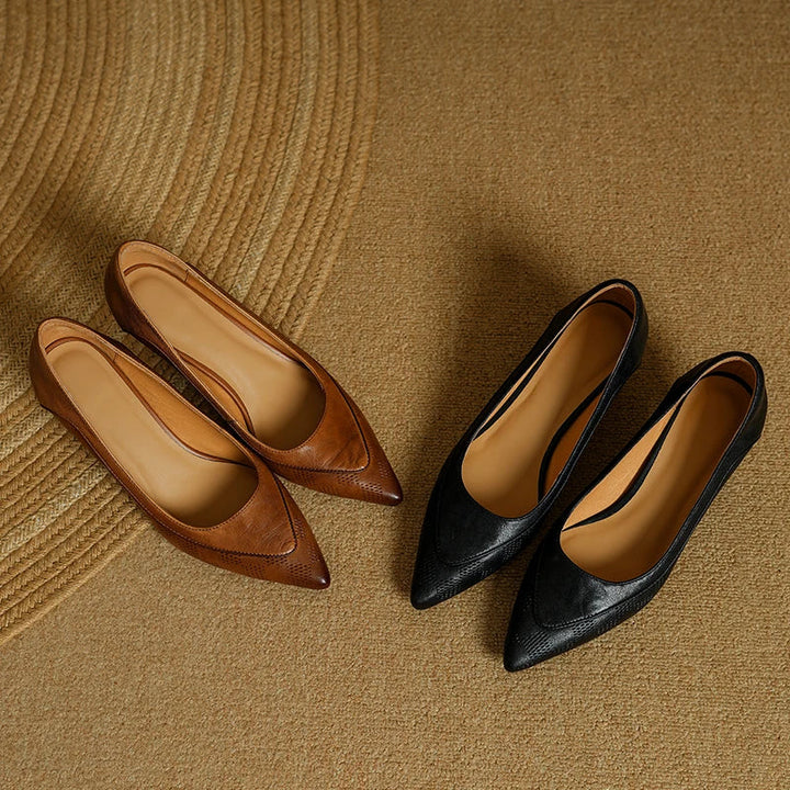 Escarpins en cuir véritable Fiona - Élégance intemporelle