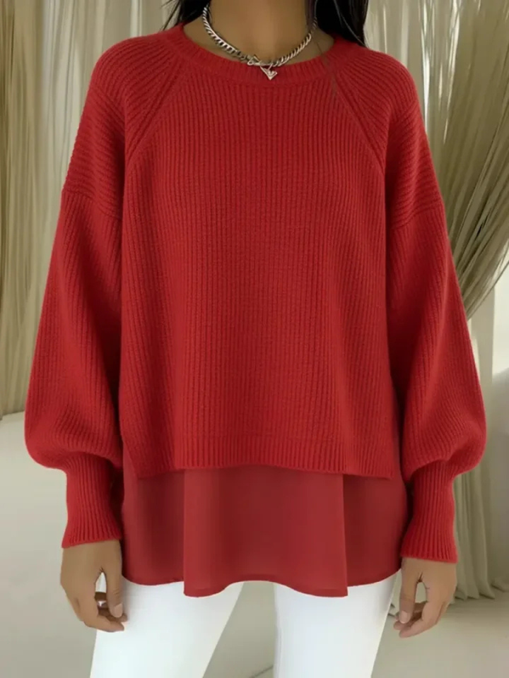 Denise™ | Tricoté à Couches Pull