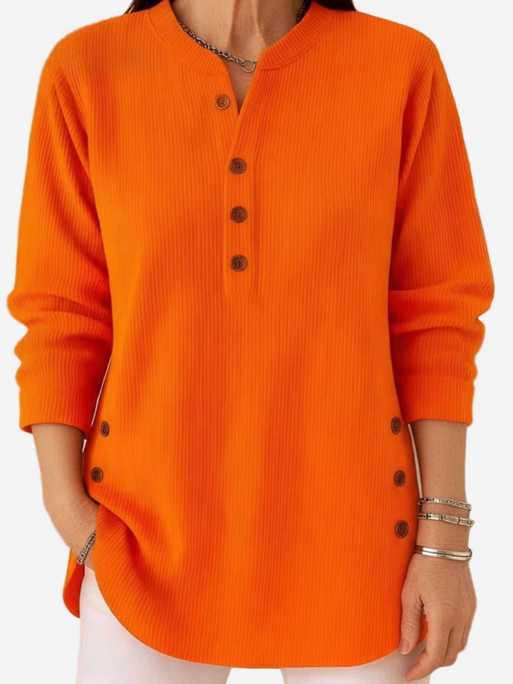 Harperly – Pull Tricot Uni à Manches Longues