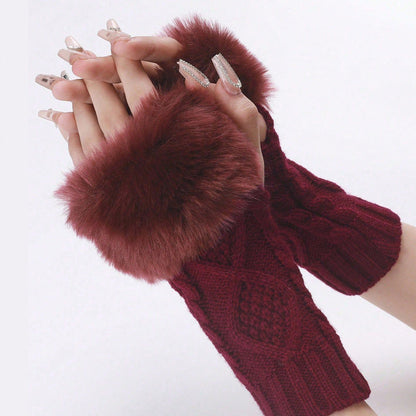 Gants Chauds De Couleur Unie