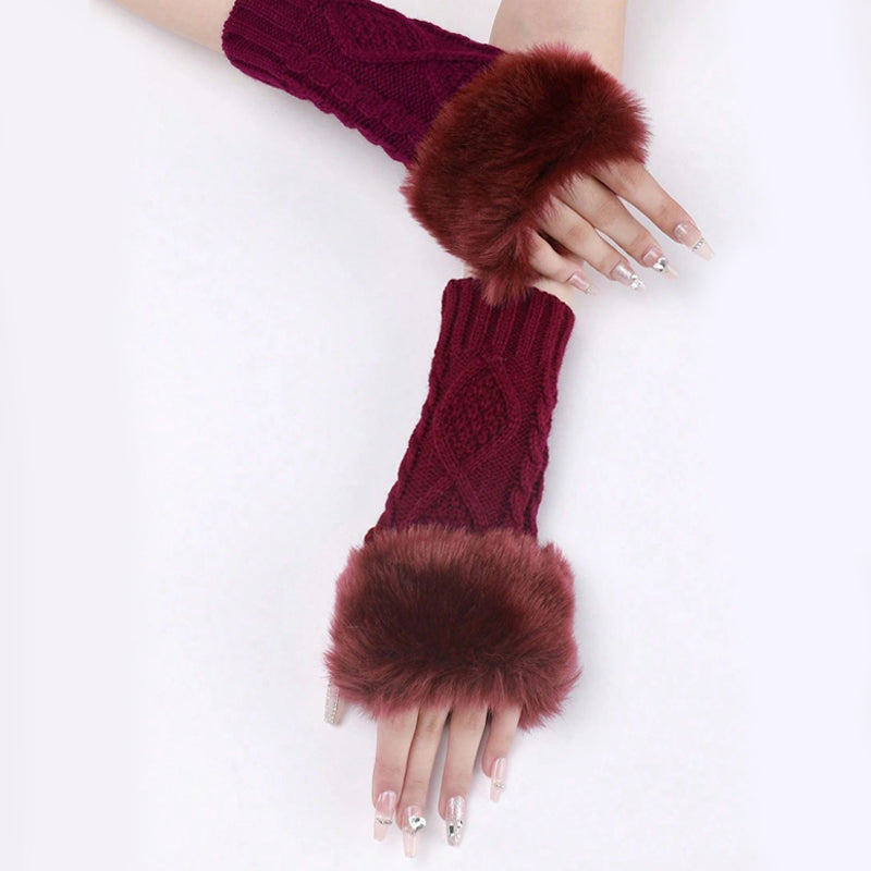 Gants Chauds De Couleur Unie