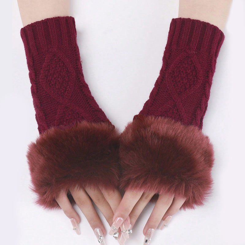 Gants Chauds De Couleur Unie