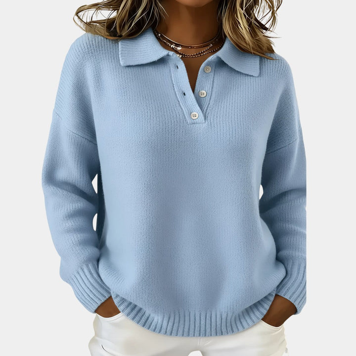Olivia | Knitted Polo Sweater