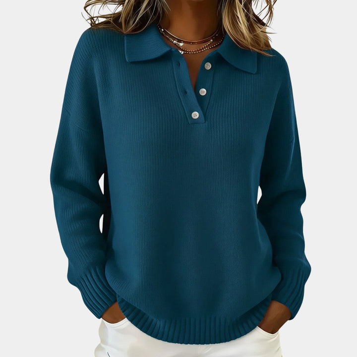 Olivia | Knitted Polo Sweater