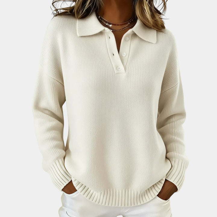 Olivia | Knitted Polo Sweater