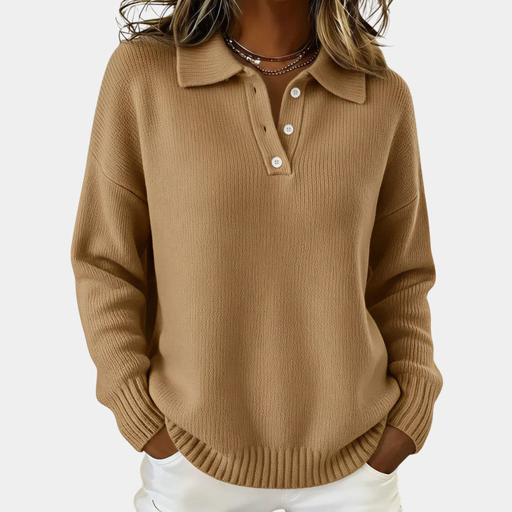 Olivia | Knitted Polo Sweater