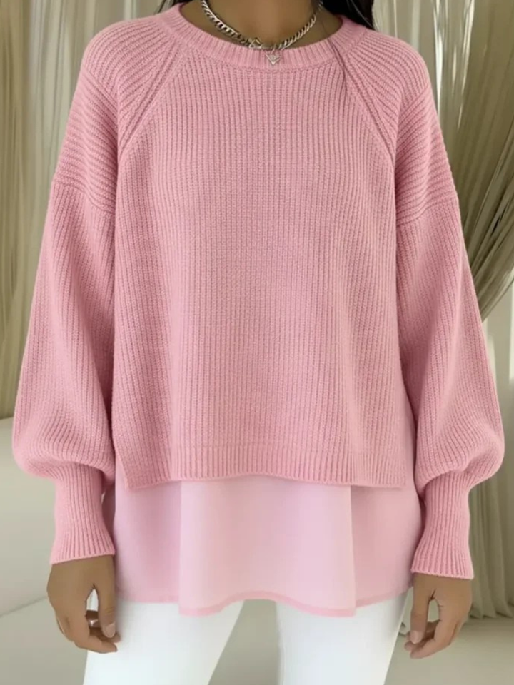 Denise™ | Tricoté à Couches Pull