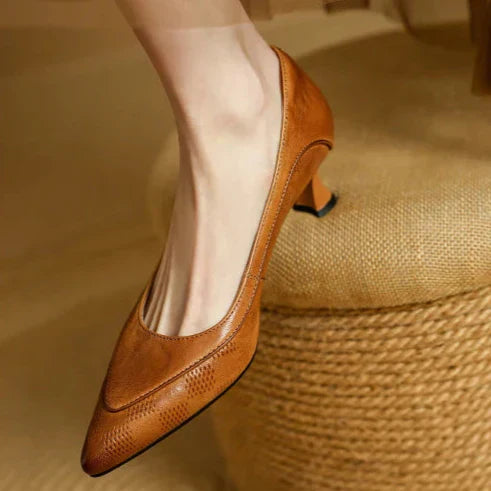 Escarpins en cuir véritable Fiona - Élégance intemporelle