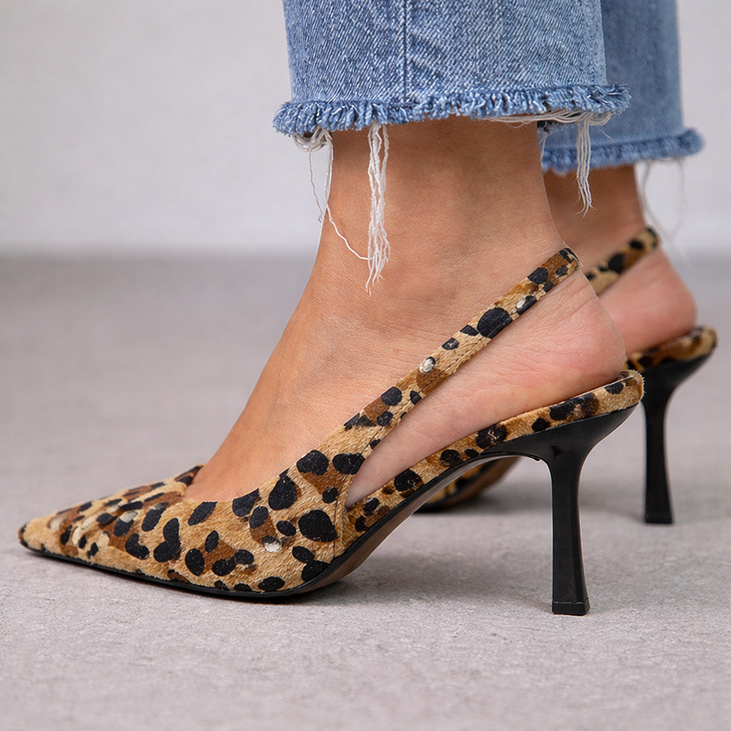 Maria | Talons aiguilles à imprimé léopard