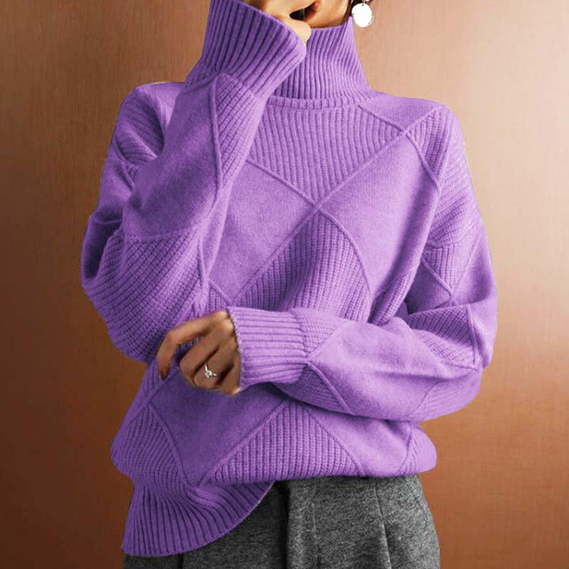 Averly | Pull Texturé à Col Roulé