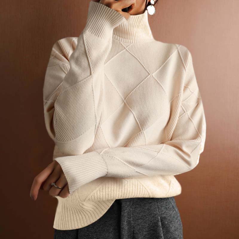 Averly | Pull Texturé à Col Roulé