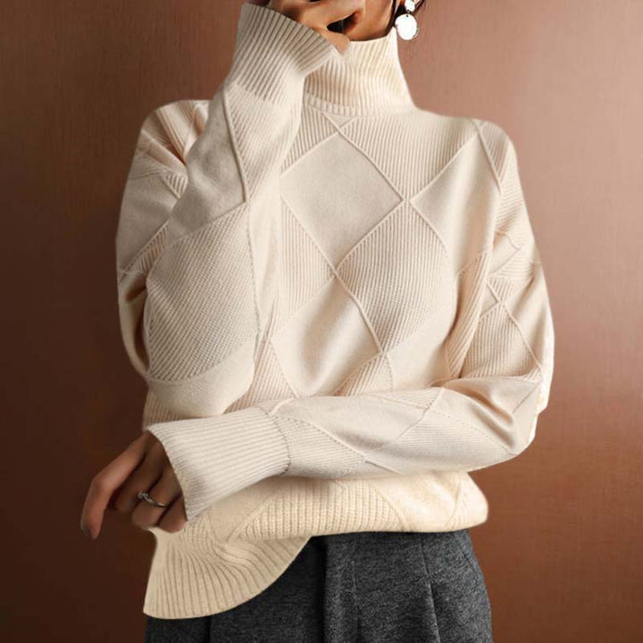 Averly | Pull Texturé à Col Roulé