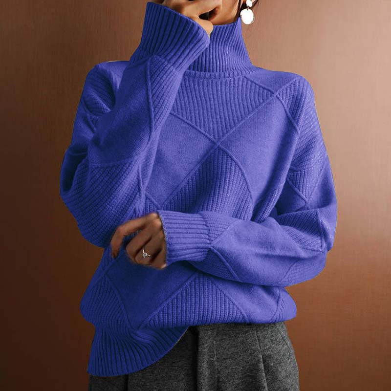 Averly | Pull Texturé à Col Roulé