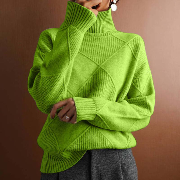 Averly | Pull Texturé à Col Roulé