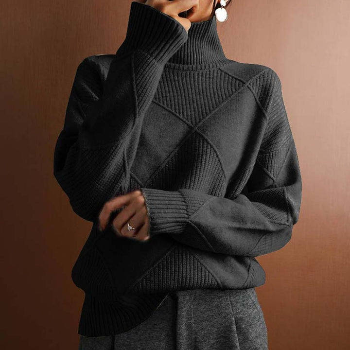 Averly | Pull Texturé à Col Roulé