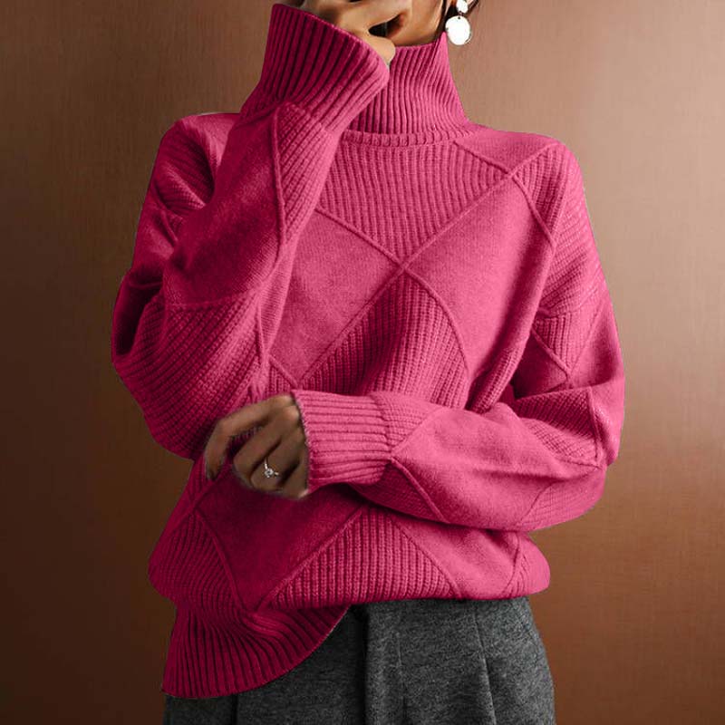 Averly | Pull Texturé à Col Roulé