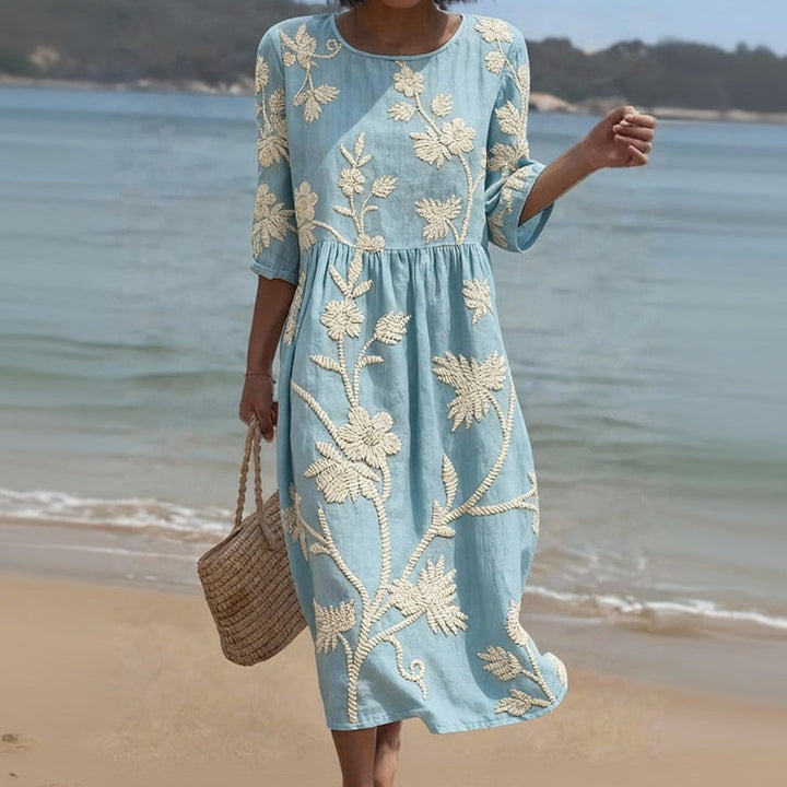ALGHERO – Robe pour femme avec broderie florale
