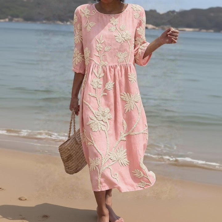 ALGHERO – Robe pour femme avec broderie florale