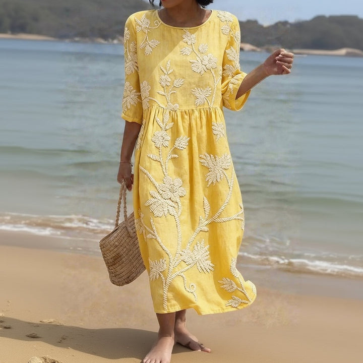 ALGHERO – Robe pour femme avec broderie florale