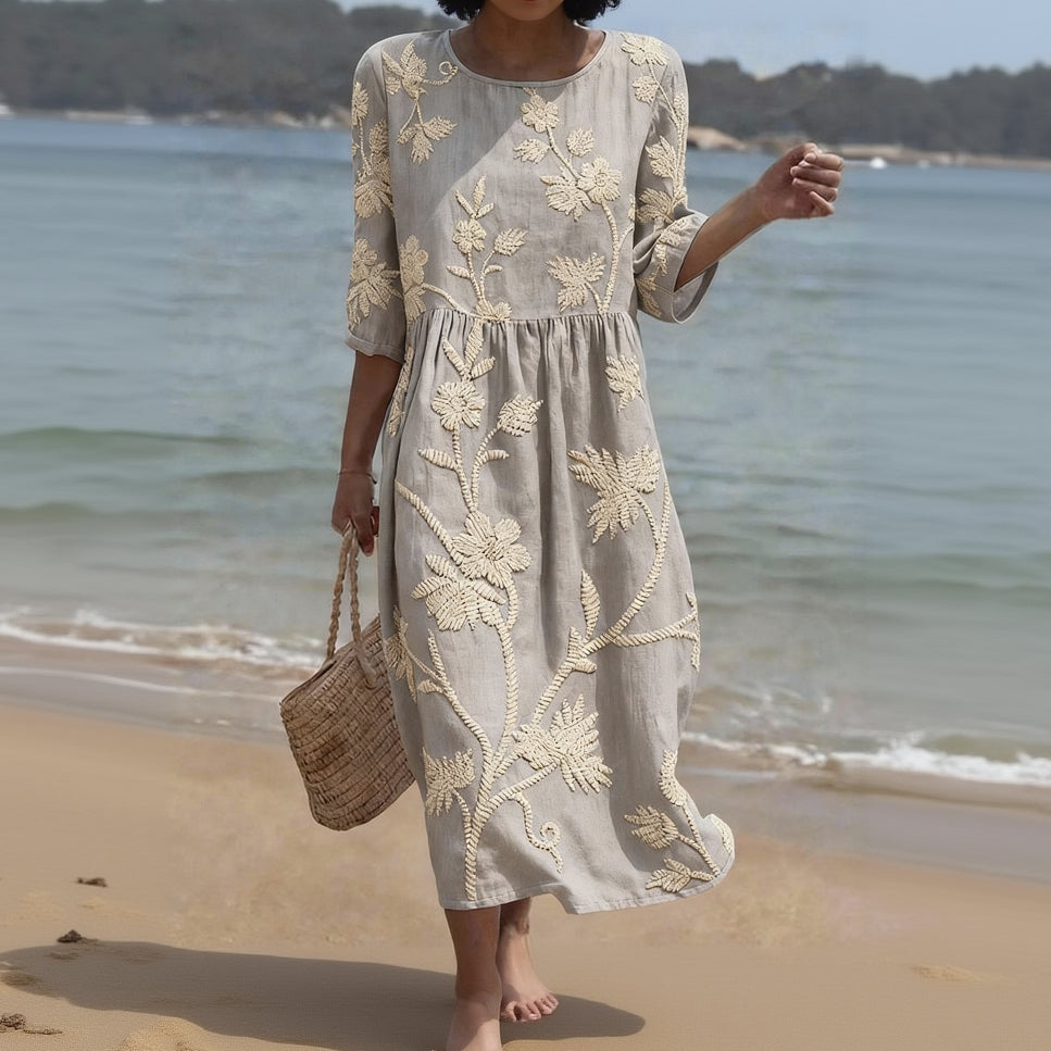 ALGHERO – Robe pour femme avec broderie florale
